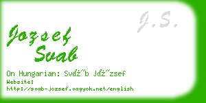 jozsef svab business card